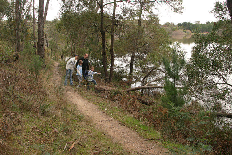 St Georges Lake narrow trail